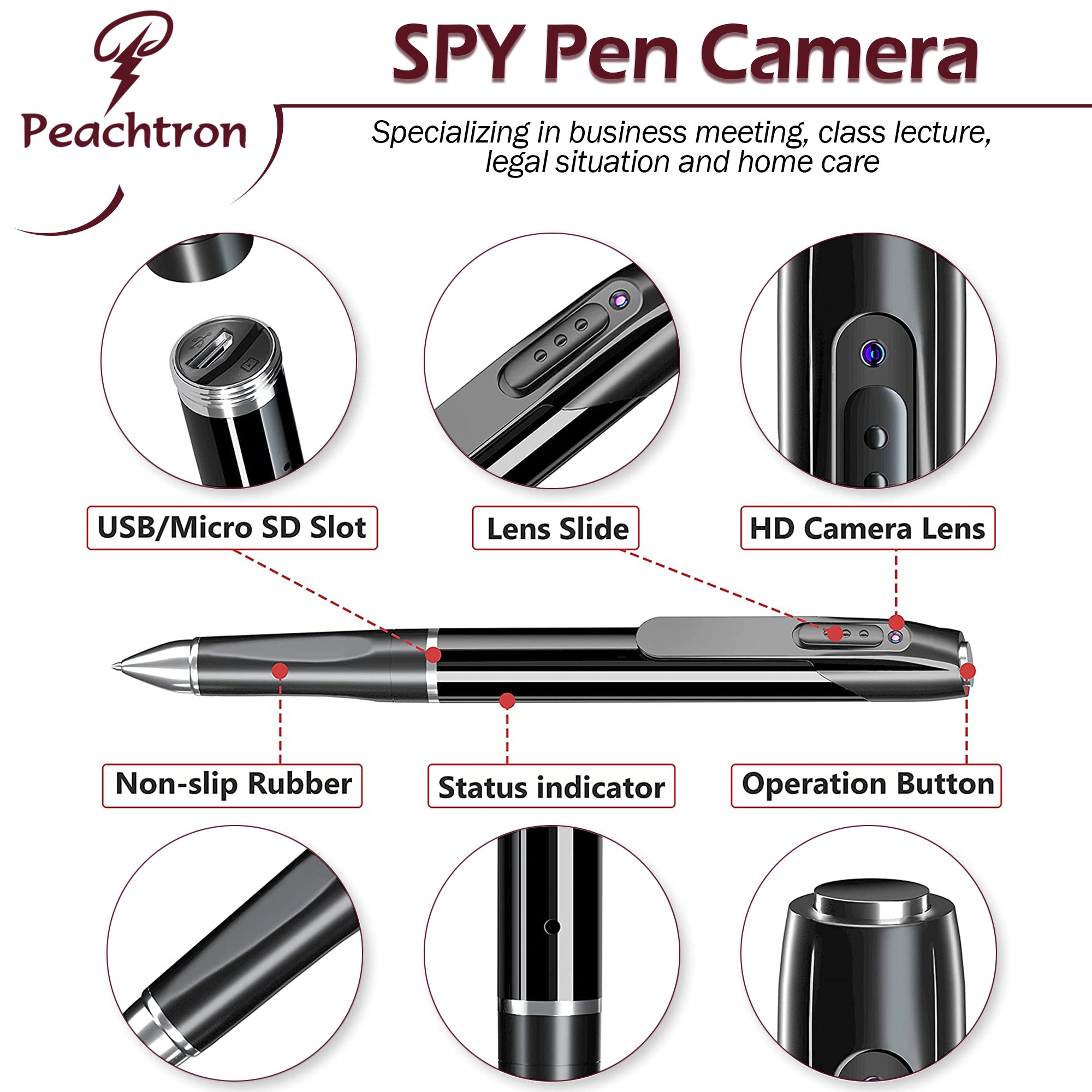 hidden spy camera pen security cam nanny cam secret surveillance HD 1080p spy pen 64gb micro sd portable pocket camera remote spying portable mini camera espia ocultas camara seguridad pocket cam