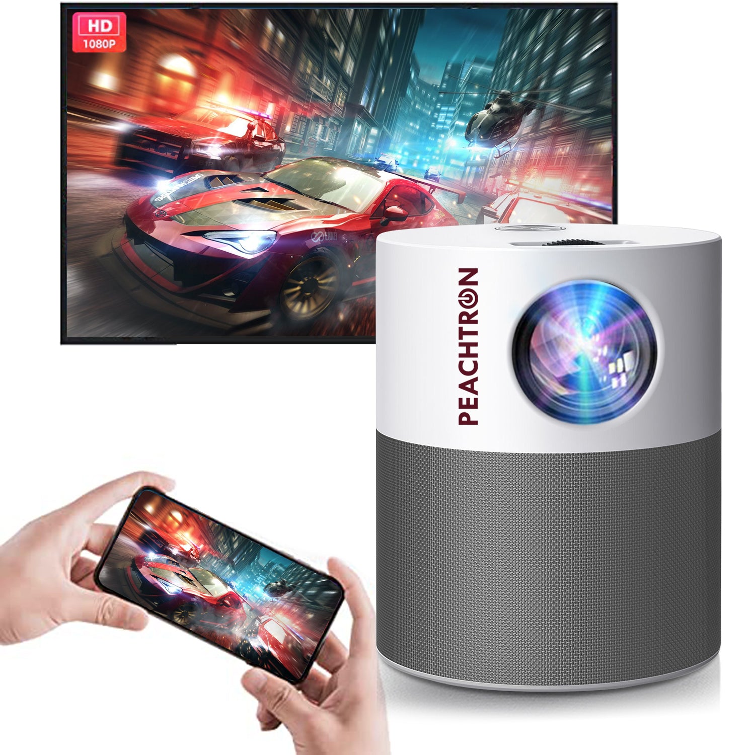 PEACHTRON MAX 1080P Projector With 4K support